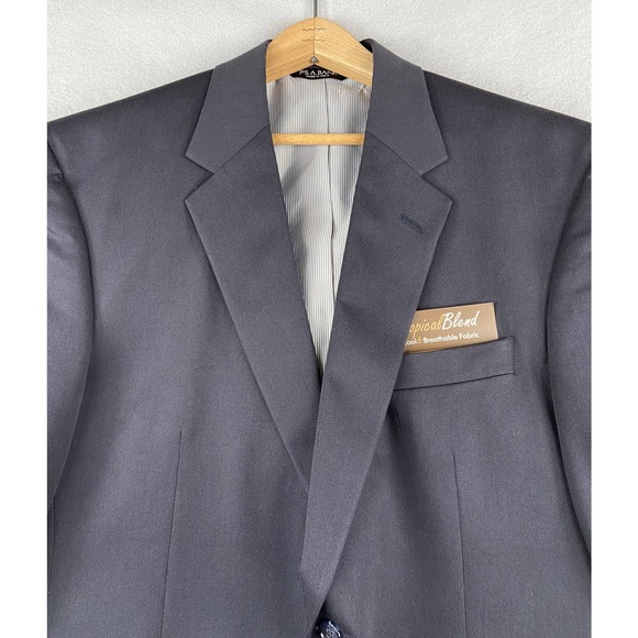 JoS A. Bank Tropical Blend Blazer Men's 42S 2-Button Blue Wool Cotton Blend NEW - Picture 2 of 10